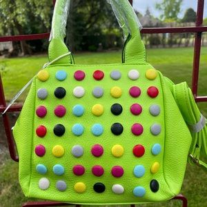 Lime green Alyssa purse.